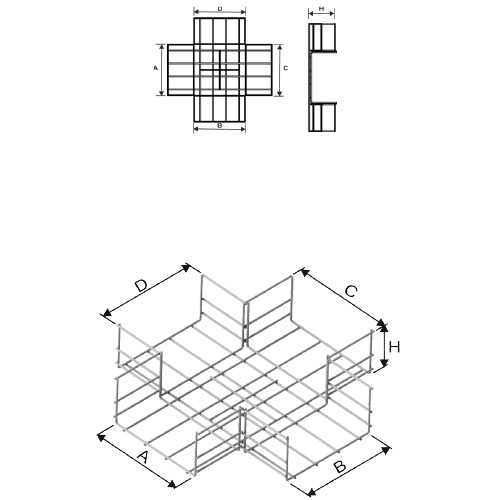 Tel-Örgü-Kablo-Kanalları-Dörtlü-Dönüş-H75-1