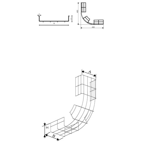 Tel-Örgü-Kablo-Kanalları-İçbükey-Dönüş-H75-1