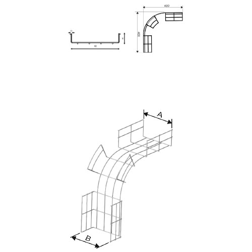 Tel-Örgü-Kablo-Kanalları-Dışbükey-Dönüş-H75-1